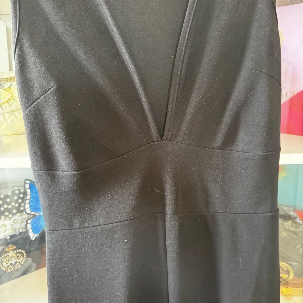 Nasty Gal Black Plunging V-Neck Wide-Leg Jumpsuit - Picture 6 of 7